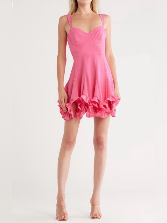 Hutch Dresses & Skirts - Hutch Pink Scallop Hem Fit and Flare Mini Dress